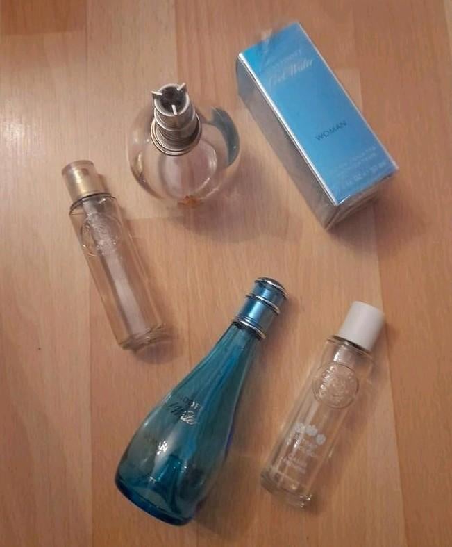 Bouteilles VIDES parfum à collectionner: Lanvin, Davidoff..., Enlèvement ou Envoi, Utilisé