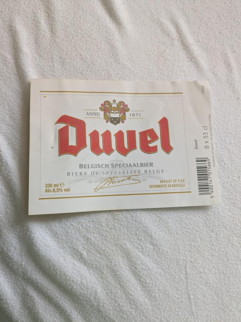 Duvel etiket, Verzamelen, Verzenden, Gebruikt, Duvel