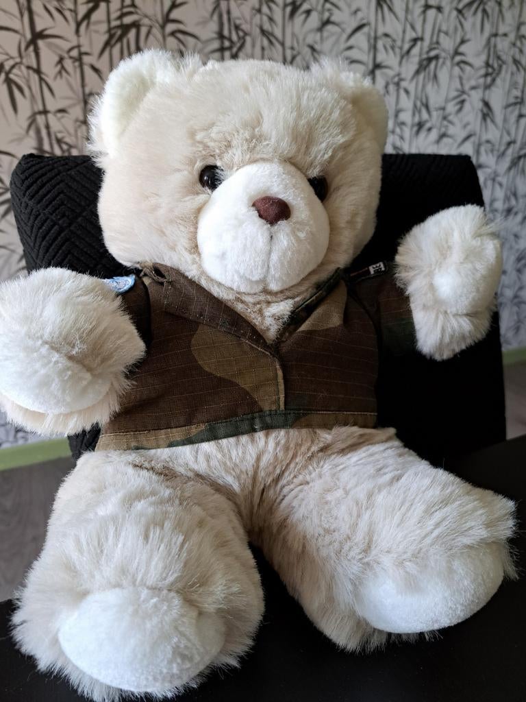 Peluche vintage militaire. ONU, Enlèvement ou Envoi, Comme neuf, Bleu