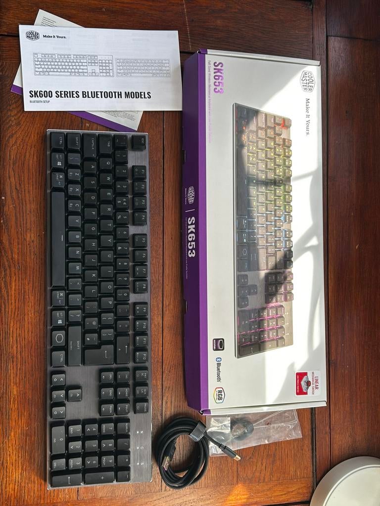 Coolermaster SK653 Full-Sized wireless mechanical keyboard, Ophalen, Gebruikt, Gaming toetsenbord, Draadloos
