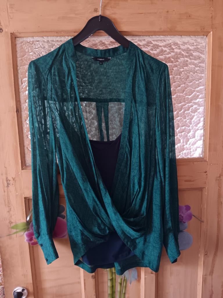 Blouse turquoise Desigual, Enlèvement ou Envoi, Autres couleurs, Taille 36 (S), Comme neuf