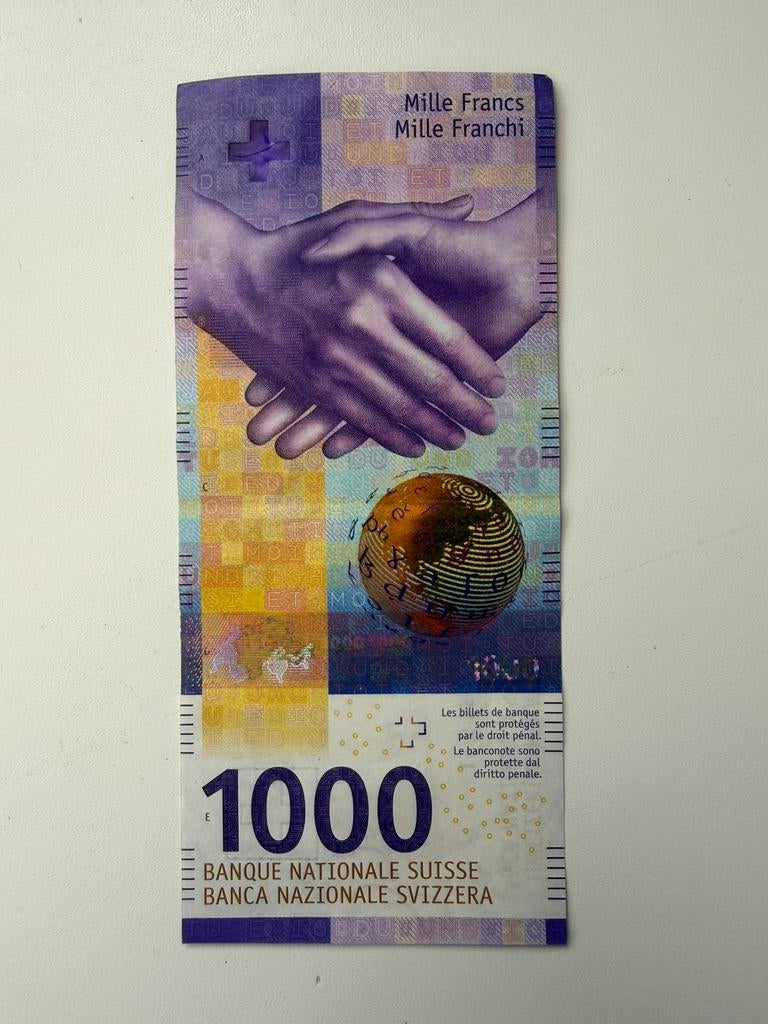 1000 ziwterste franken, Postzegels en Munten, Ophalen