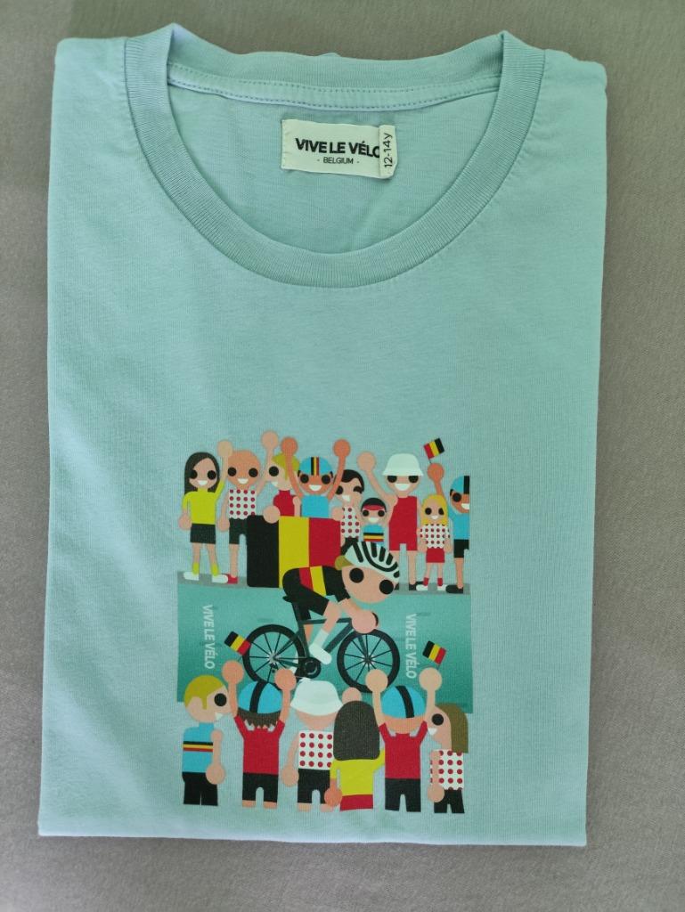 T-shirt vive le vélo 12-14 j., Ophalen of Verzenden, Gebruikt, Jongen