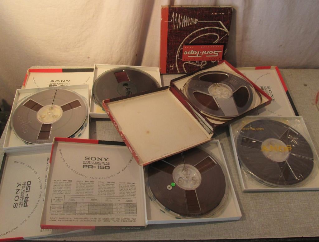 6 cassettes pour magnétophone Prima, 18 cm, Enlèvement ou Envoi, Pièce, Avec bandes