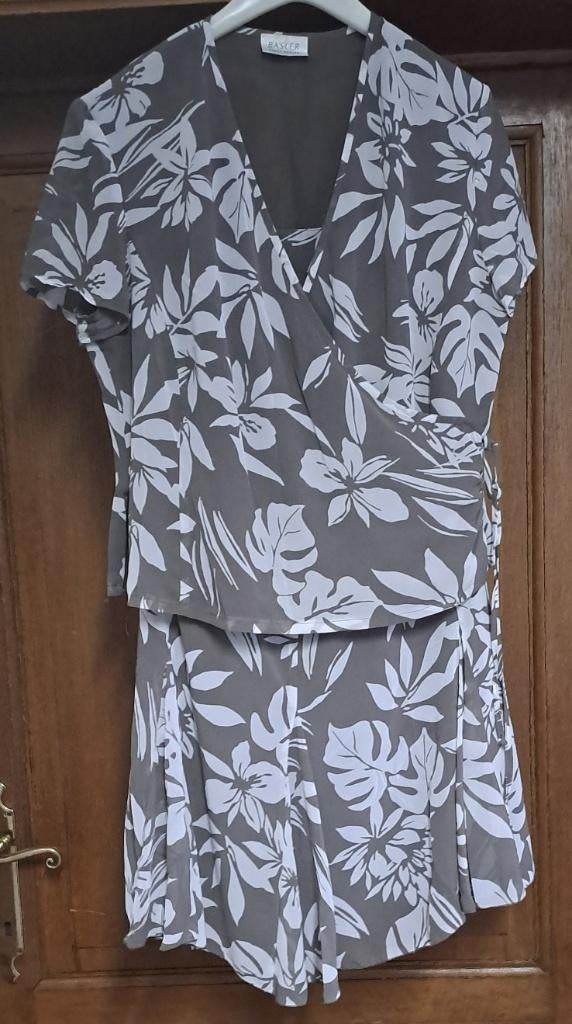 2 pieces BASLER met bloemenmotief, Kleding | Dames, Maat 38/40 (M), Wit, Basler, Ophalen of Verzenden