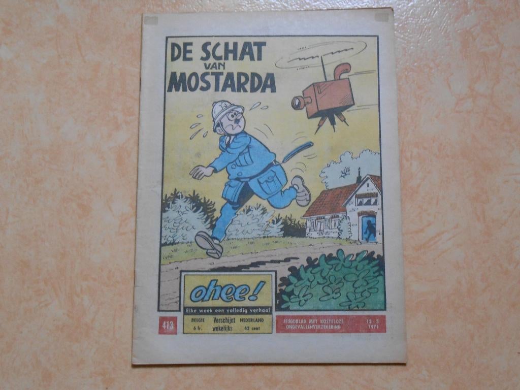 Ohee 413 Dees dubbel en Cesar De schat van Mostarda 1971., Boeken, Eén stripboek, Nieuw, Rik Clément, Ophalen of Verzenden