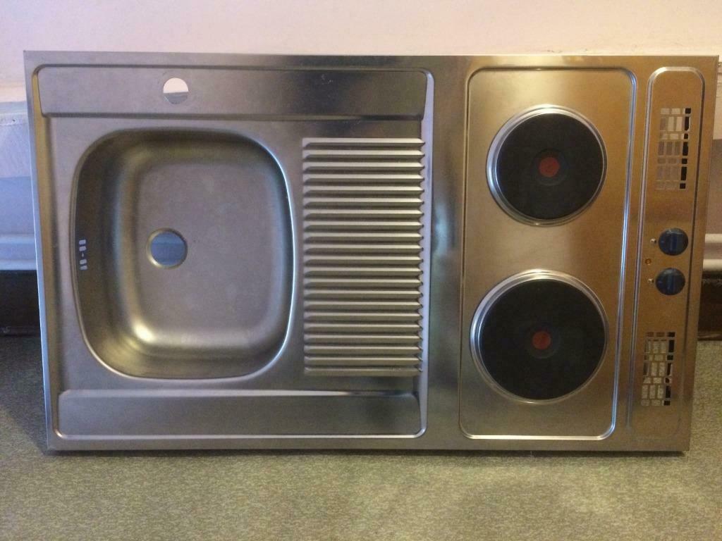 évier cuisine avec 2 taques de cuissons électriques, Electroménager, Enlèvement, Neuf, À Poser, Électrique