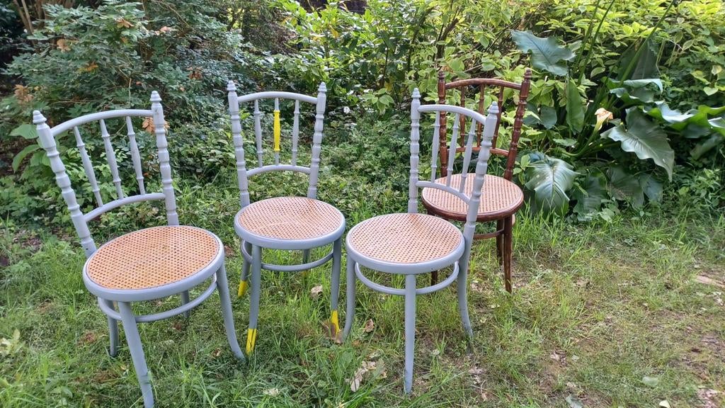 4 stoelen style Thonet, Ophalen, Hout