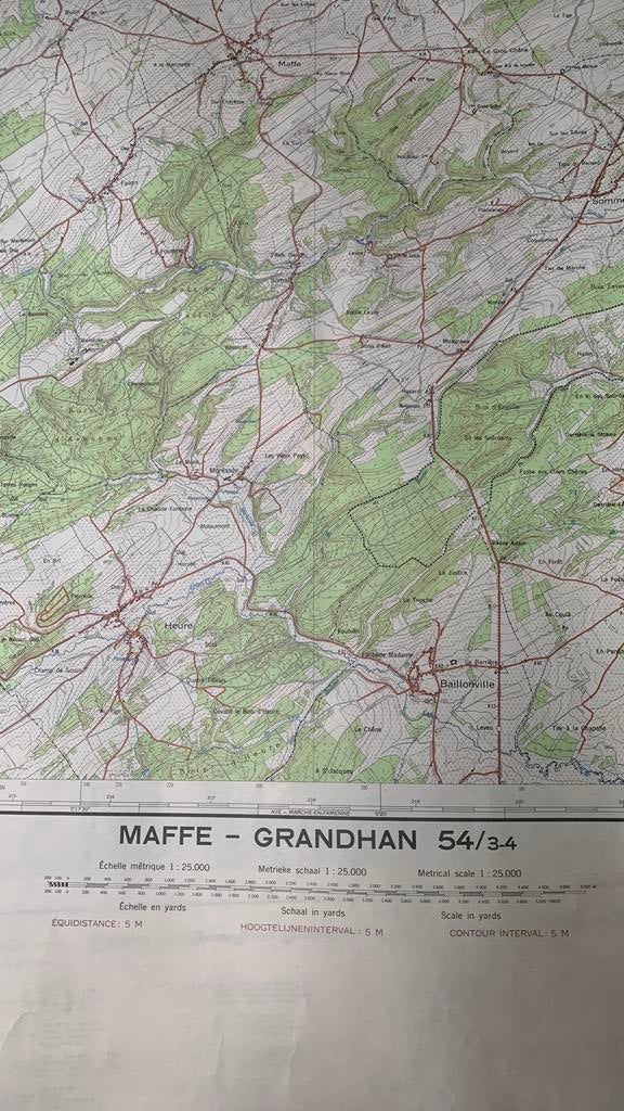 Carte topographique, Overige typen, 1800 tot 2000, België, Ophalen