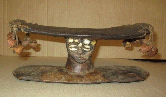 Ancien appui nuque ou repose tête Africain Congo, Verzenden