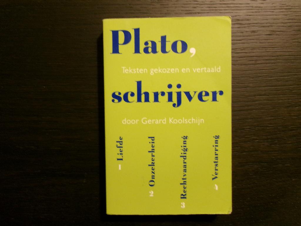 Plato, schrijver  -Gerard Koolschijn-, Ophalen of Verzenden