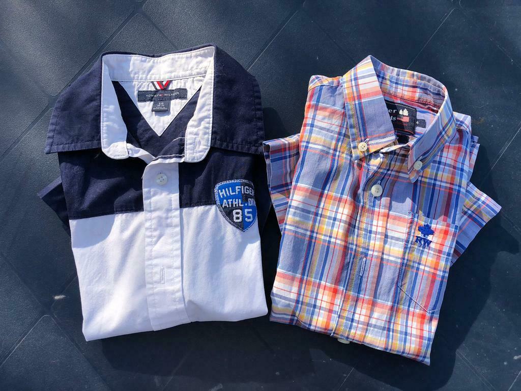 Lot de 2 chemises Tommy Hilfinger + River Woods (6 ans), Enfants & Bébés, Comme neuf, Garçon