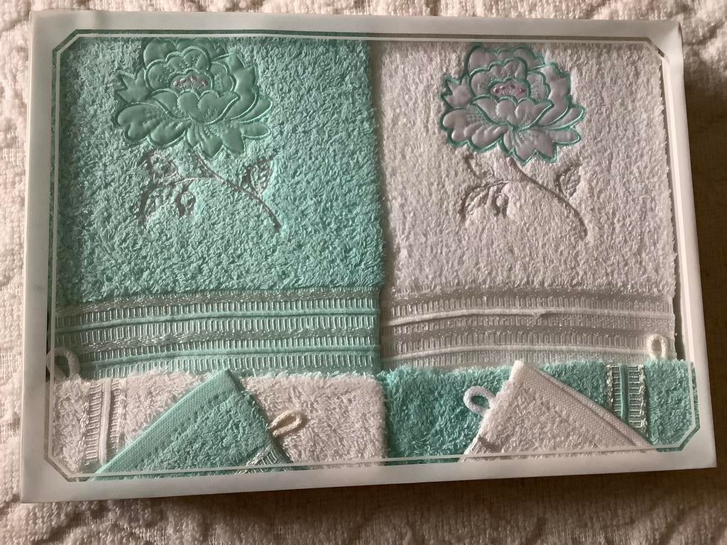 Handdoekenset in geschenkdoos, Huis en Inrichting, Keuken | Textiel, Ophalen of Verzenden, Nieuw, Theedoek of Handdoek