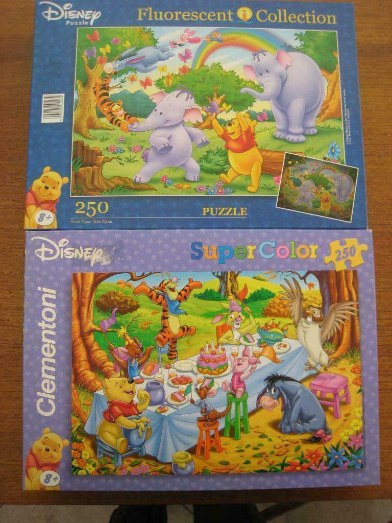 Lot de 2 puzzles Winnie 250p, Envoi, Plus de 50 pièces, Comme neuf, 6 ans ou plus
