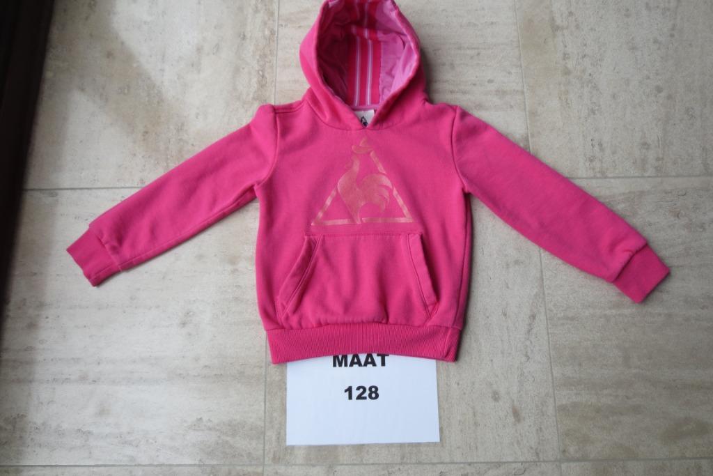 Sweater met kap 128 meisjes Le Coq F11166, Enlèvement ou Envoi, Le Coq sportif., Fille, Chemise ou À manches longues