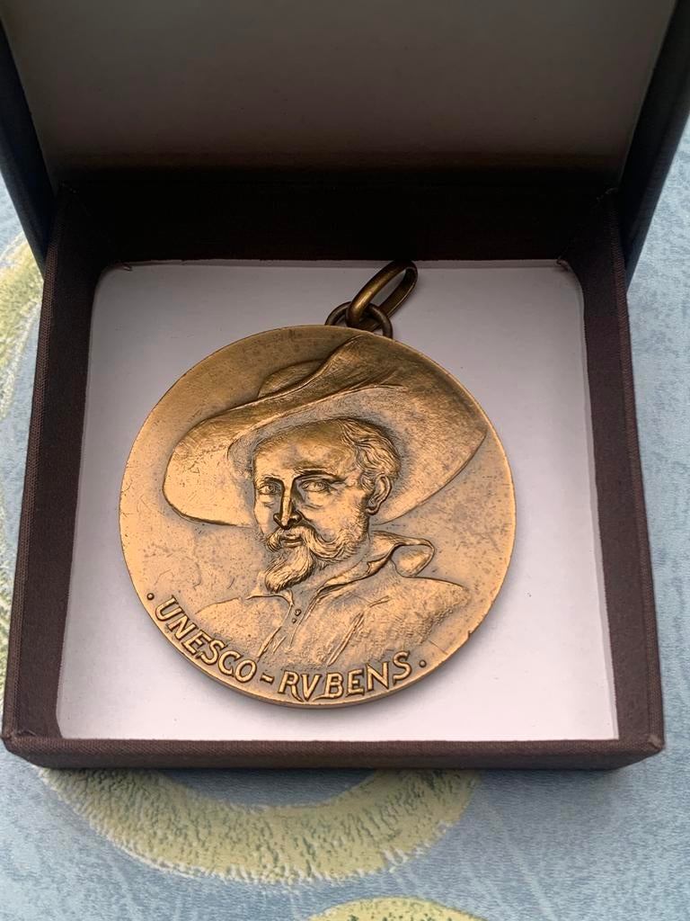 Unesco Rubens medaille, Postzegels en Munten, Ophalen of Verzenden
