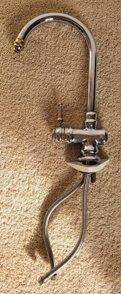Klassieke keukenmengkraan, Doe-het-zelf en Bouw, Ophalen, Gebruikt, Chroom, Kraan