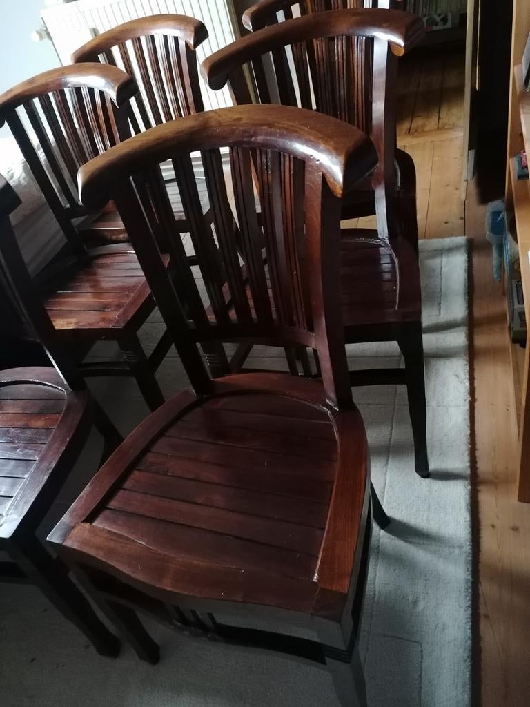 table et 6 chaises de salle à manger, Enlèvement, Utilisé, Coloniale, 4 à 6 chaises