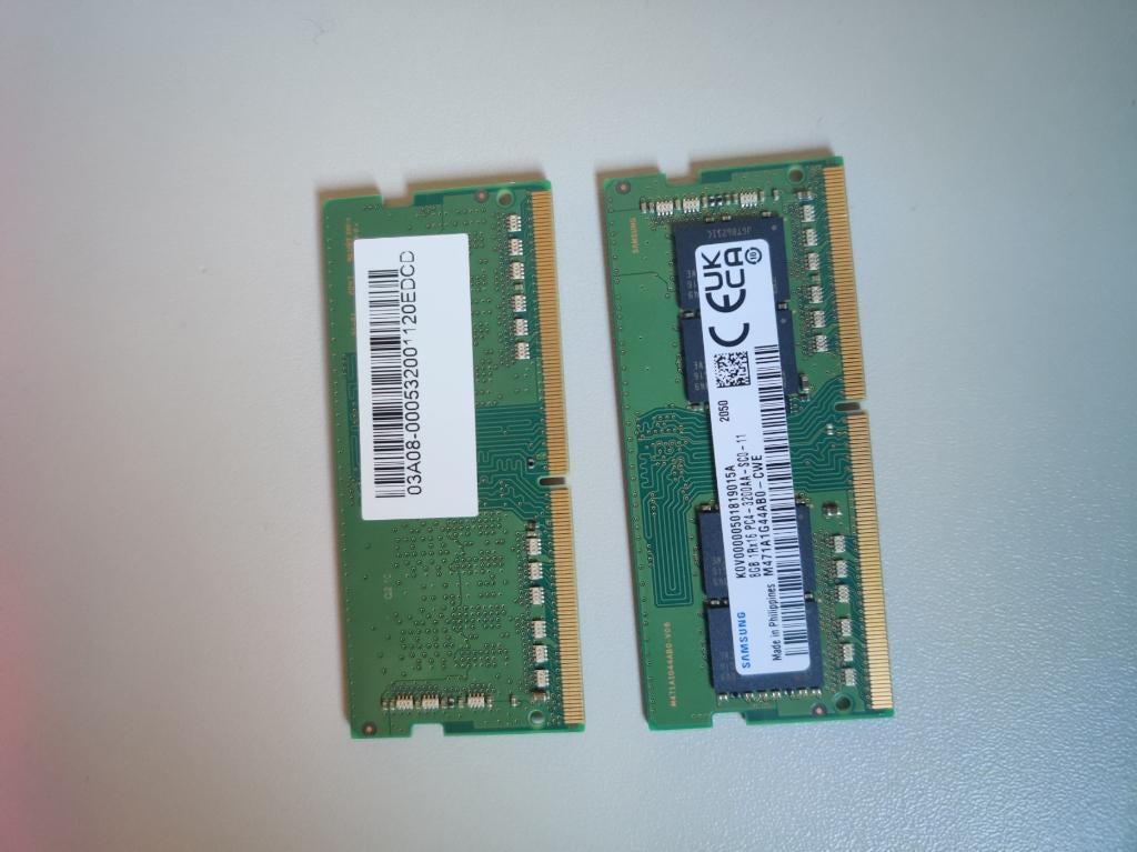 Samsung 2X8Gb SODIMM Ram-geheugen 3200mhz, Gebruikt, DDR4, Ophalen of Verzenden, Laptop