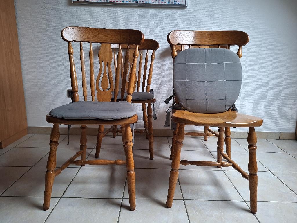 stoelen met kussen, Autres couleurs, Enlèvement, Utilisé, Bois