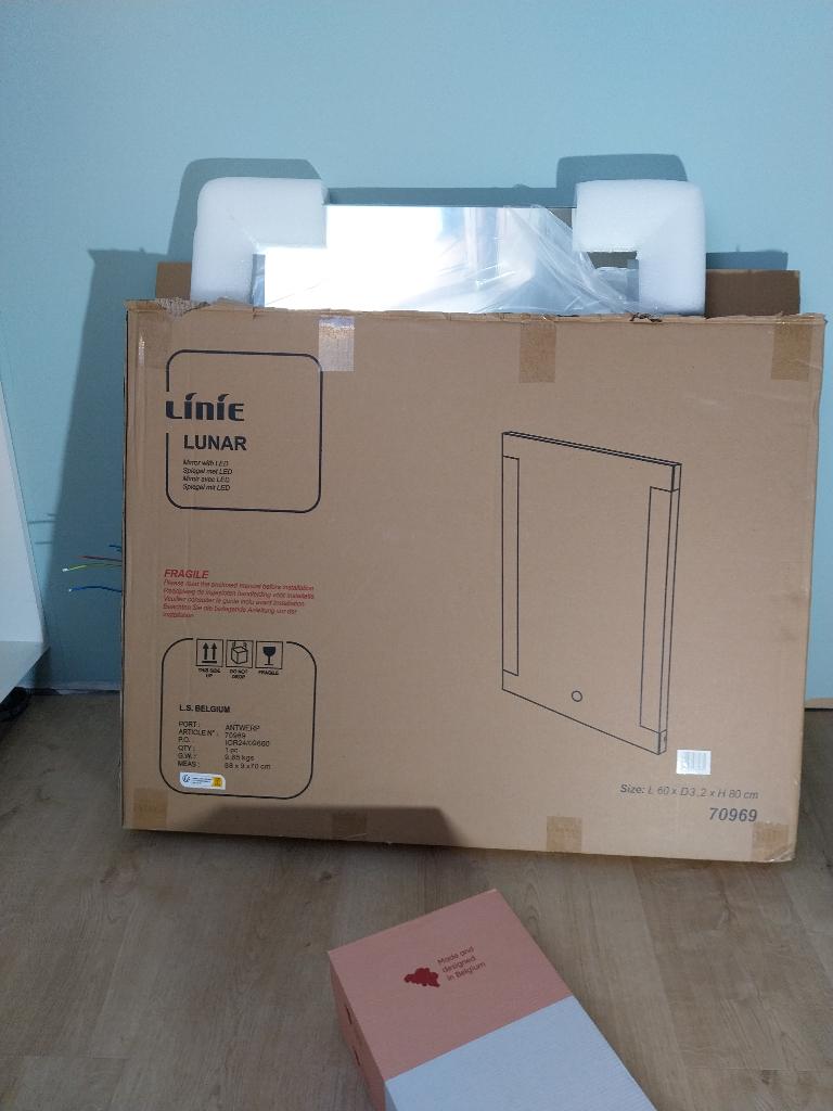 Badkamerspiegel Linie Lunar - X2O, Neuf, Moins de 100 cm, Autres types, Moins de 50 cm