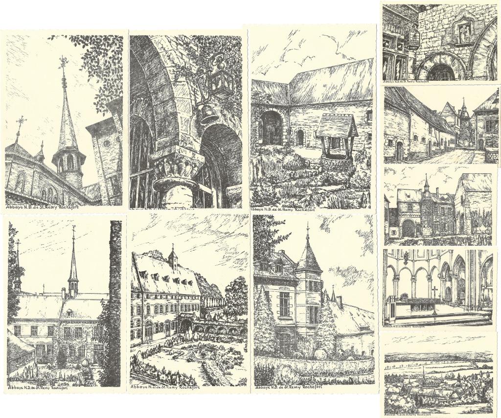 11 CARTES POSTALES ABBAYE NOTRE-DAME DE SAINT REMY (ROCHEFOR, Enlèvement ou Envoi, 1980 à nos jours, Non affranchie, Namur