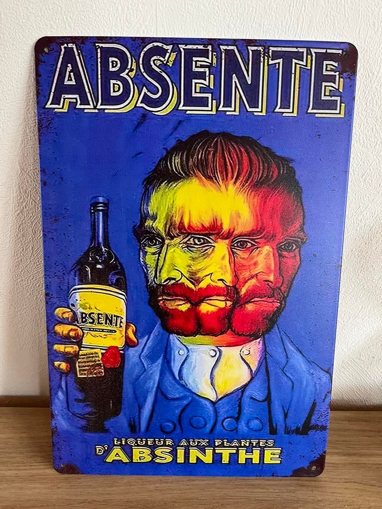 Plaque métallique Absente, Ophalen of Verzenden, Zo goed als nieuw