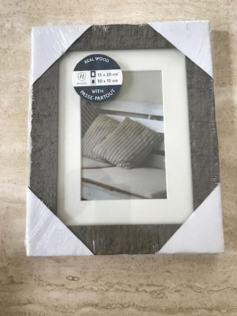 Nieuwe bruine houten fotokader - 15x20cm/10x15cm (nr2312), Enlèvement ou Envoi, Neuf