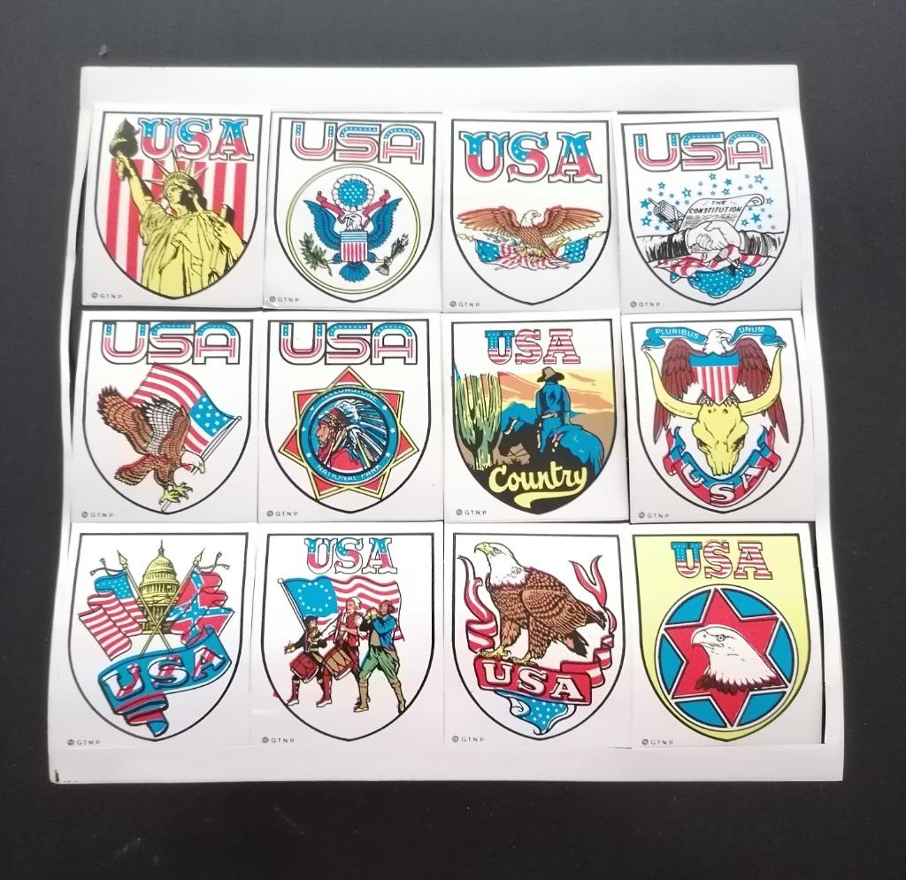 Set d'autocollants vintage USA 80s, Enlèvement ou Envoi