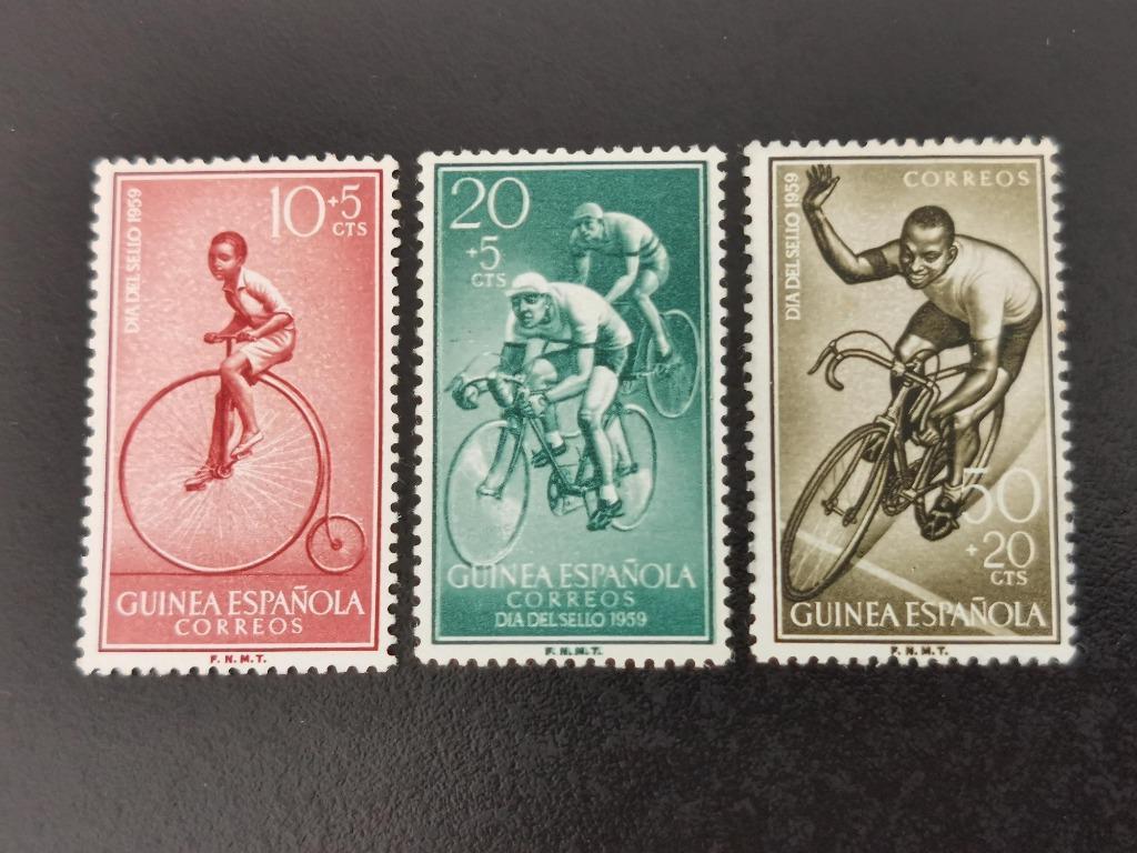 Guinea Espanola 1959 - Wielrenners - fietsen - sport *, Verzenden, Guinee, Postfris