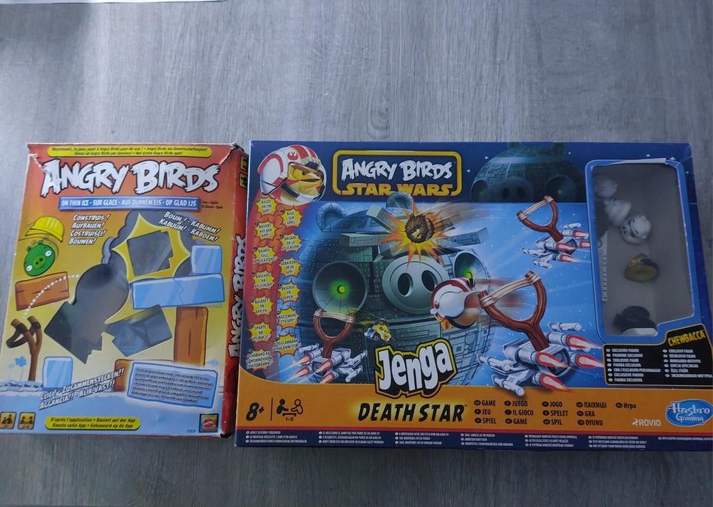 Angry birds jenga 2verschillende spellen 20€ voor de 2, Enlèvement, Utilisé