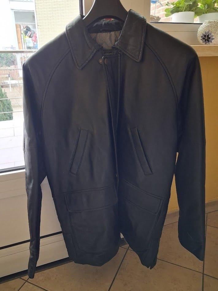 Lederen herenvest Louis Italian Style., Maat 48/50 (M), Zwart, Ophalen of Verzenden, Zo goed als nieuw