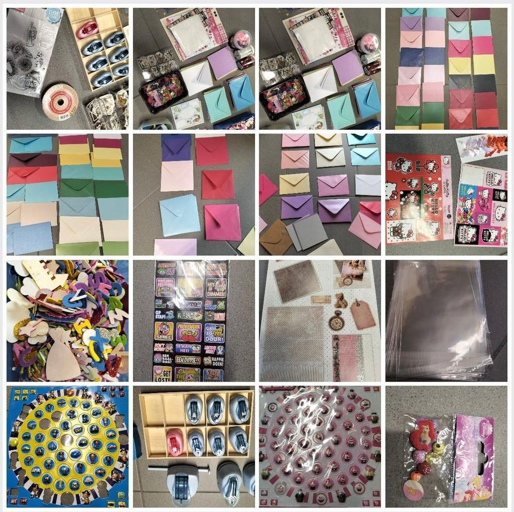 Pakket met knutselgerief,scharen, enveloppes,.15 euro pakket, Hobby en Vrije tijd, Ophalen