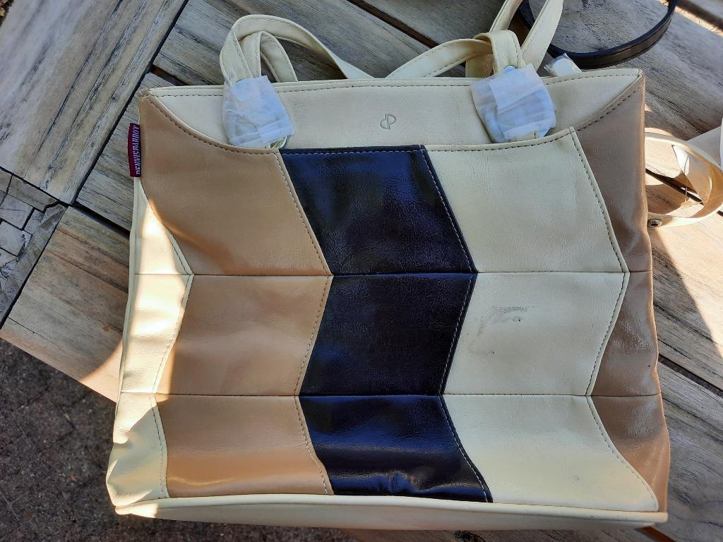 crème kleurige dameshandtas (vintage), Ophalen of Verzenden, Zo goed als nieuw, Overige kleuren, Handtas
