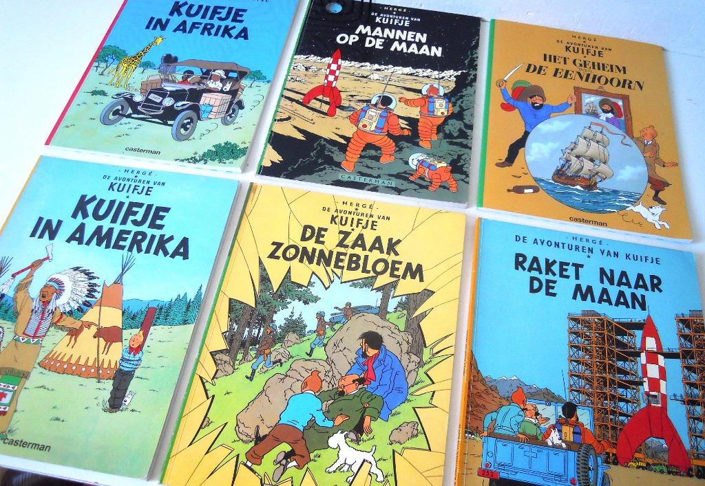 6 Strips van Kuifje - Casterman, Ophalen of Verzenden, Zo goed als nieuw, Hergé