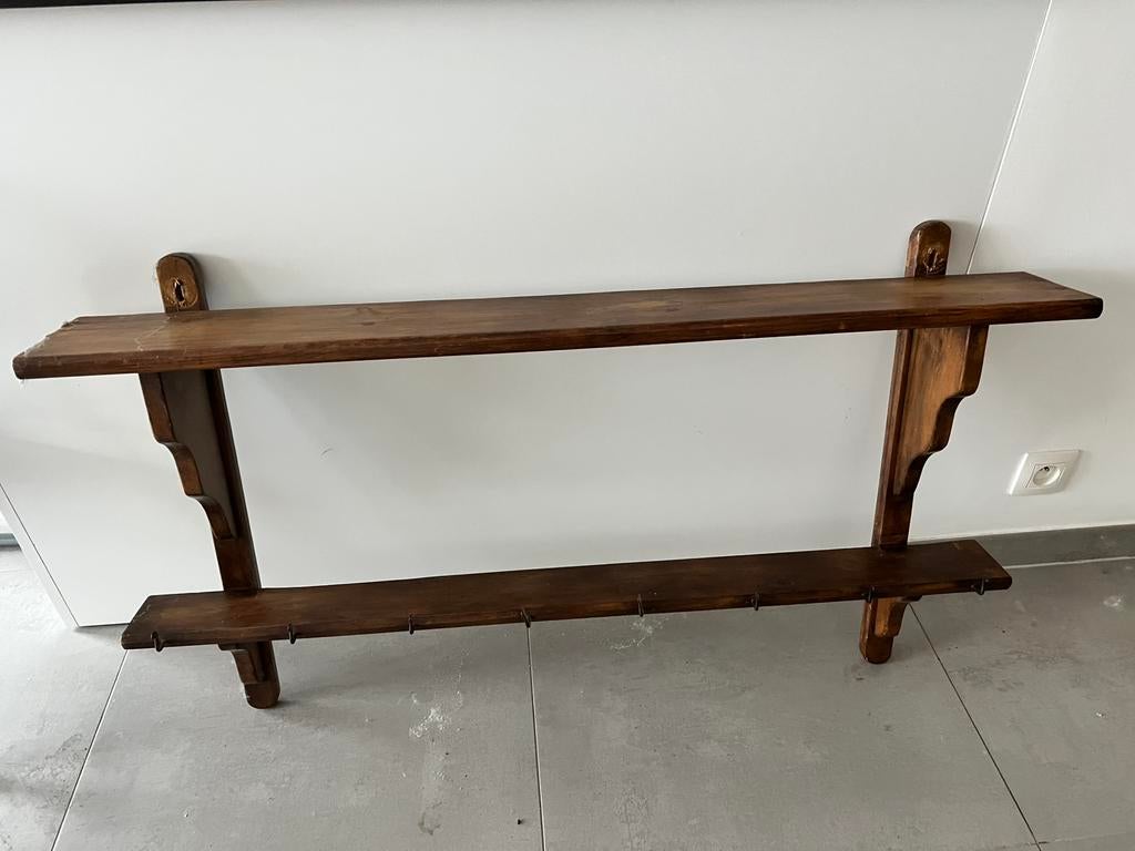Porte-manteau ancien en chêne, Enlèvement, Utilisé