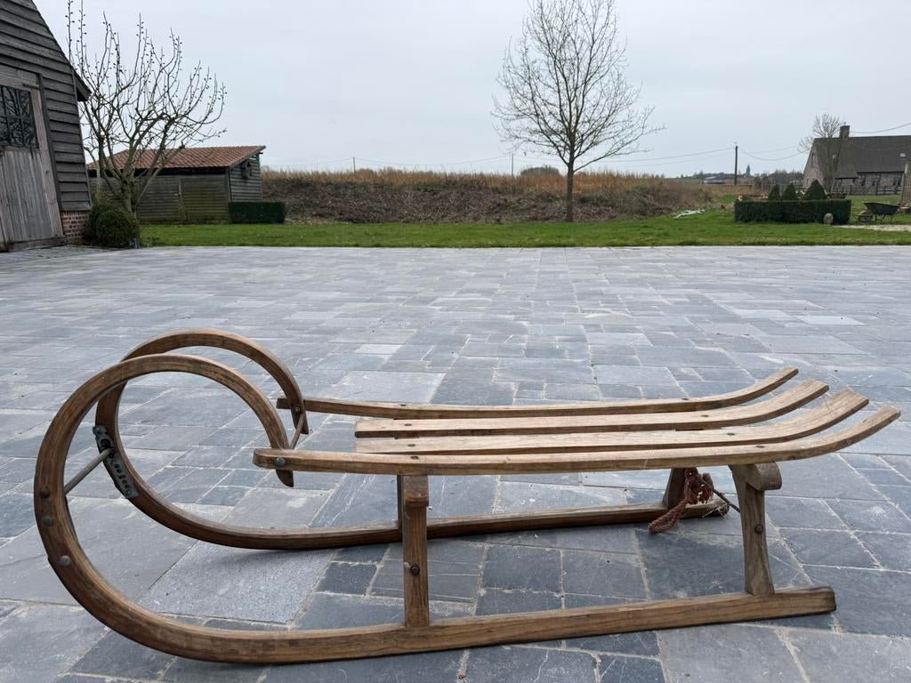 Antieke houten slee, Enlèvement, Comme neuf