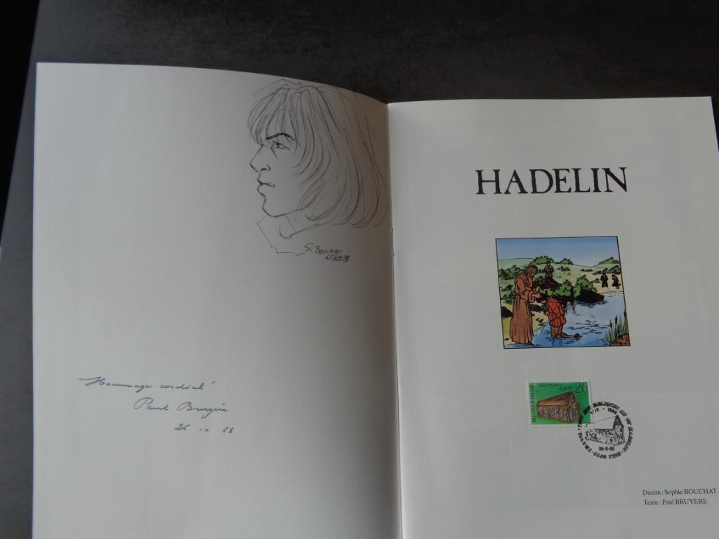 Hadelin : dédicace + timbre + enveloppe + feuillet (1988), Enlèvement