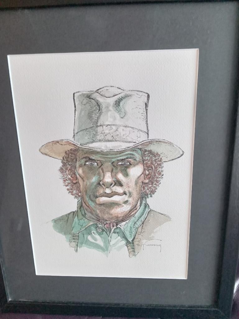 Originele aquarel van Hermann., Verzamelen, Stripfiguren, Zo goed als nieuw, Overige typen, Ophalen