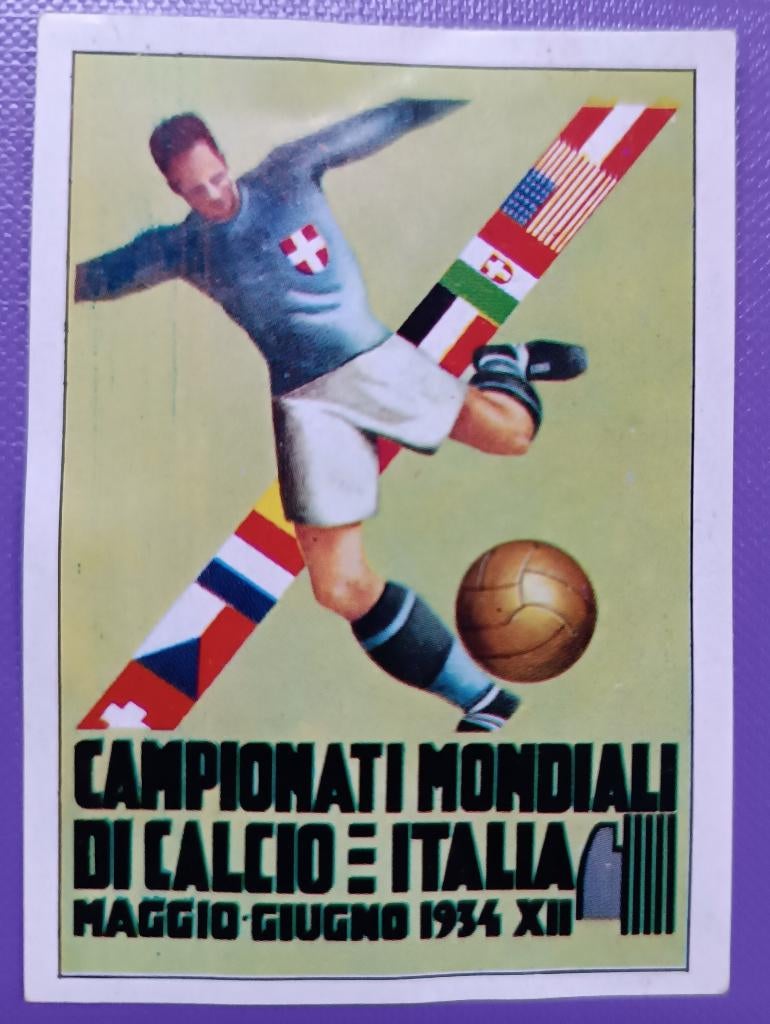 Panini STICKER 1970 voetbal WK Mexico 70 poster 1934, Verzenden, Sticker