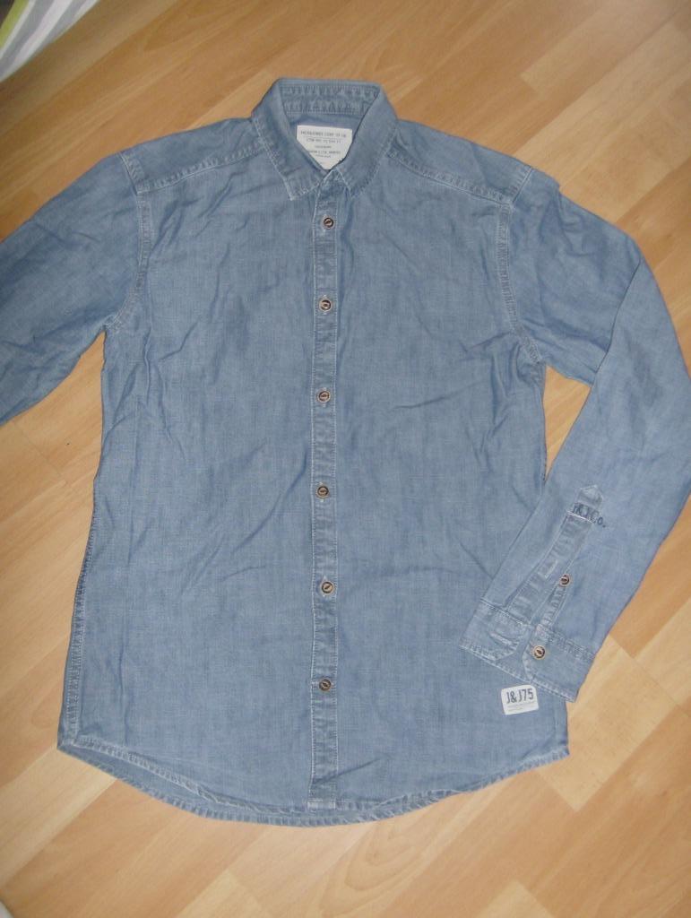 hemd jeans merk jack and jones - maat s - als nieuw duur in, Enlèvement ou Envoi, Comme neuf, Jack & Jones, Tour de cou 38 (S) ou plus petit