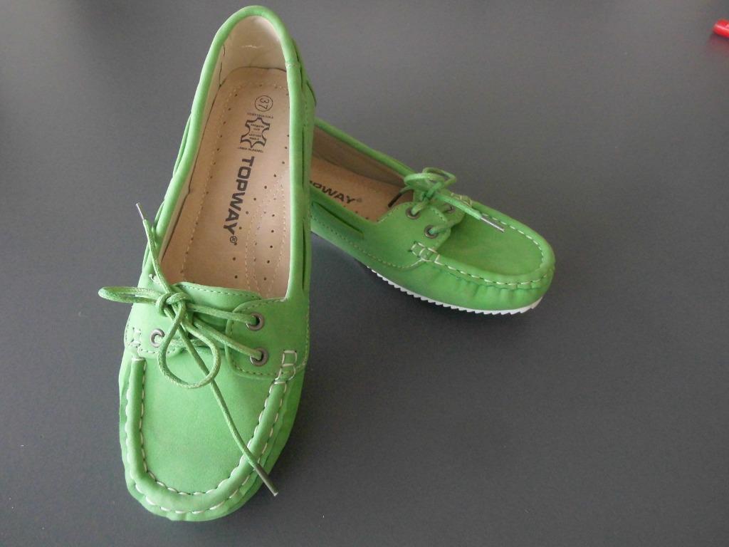 Groene instappers maat 37, Kleding | Dames, Schoenen, Zo goed als nieuw, Schoenen met lage hakken, Groen, Ophalen of Verzenden