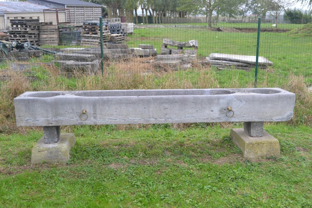 antieke arduinen paardentrog van 2m90, Jardin & Terrasse, Enlèvement, Pierre, Jardin