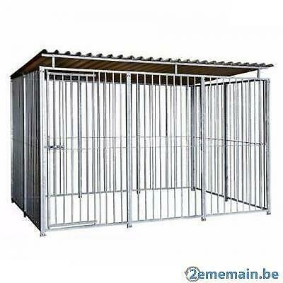 Chenil 6x2x1,84 m + toit chenil barreaux XXL GALVANISE, Animaux & Accessoires, Accessoires pour chiens, Neuf, Envoi