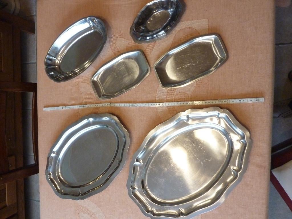 inox schalen, Ophalen, Gebruikt, Schaal