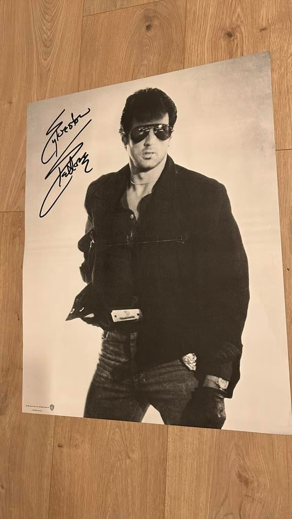Poster Sylvester Stallone 1986, Verzamelen, Ophalen of Verzenden, Gebruikt