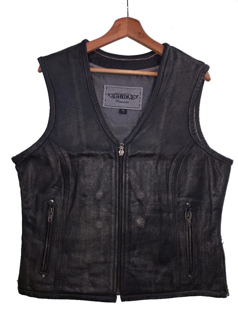 Nieuw leren motorvest, Motoren, Kleding | Motorkleding, Verzenden, Nieuw met kaartje, Kinderen, Jas | leer