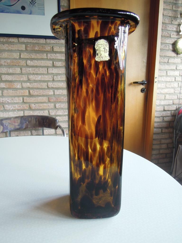 vaas Italië Lavorazione a mano glas glazen handmade 3,5kg, Ophalen of Verzenden