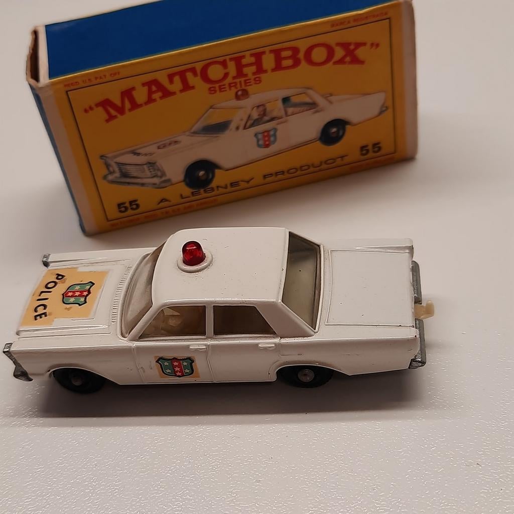 MATCHBOX/LESNEY Series nr.55 FORD GALAXIE POLICE CAR*VINTAGE, Hobby en Vrije tijd, Ophalen, Zo goed als nieuw, Auto, Lesney