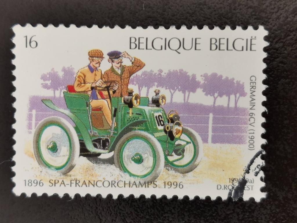 Belgique 1996 - 100 ans de course automobile à Spa - Germain, Enlèvement ou Envoi, Affranchi, Voitures
